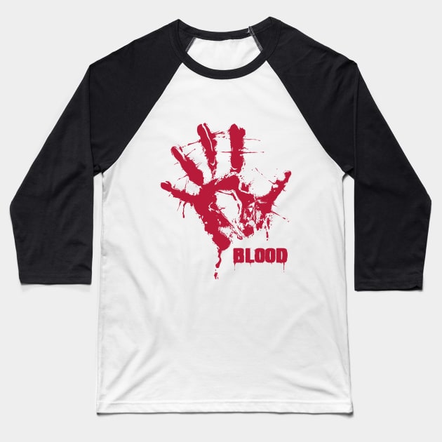 Bloody hand Baseball T-Shirt by xartt